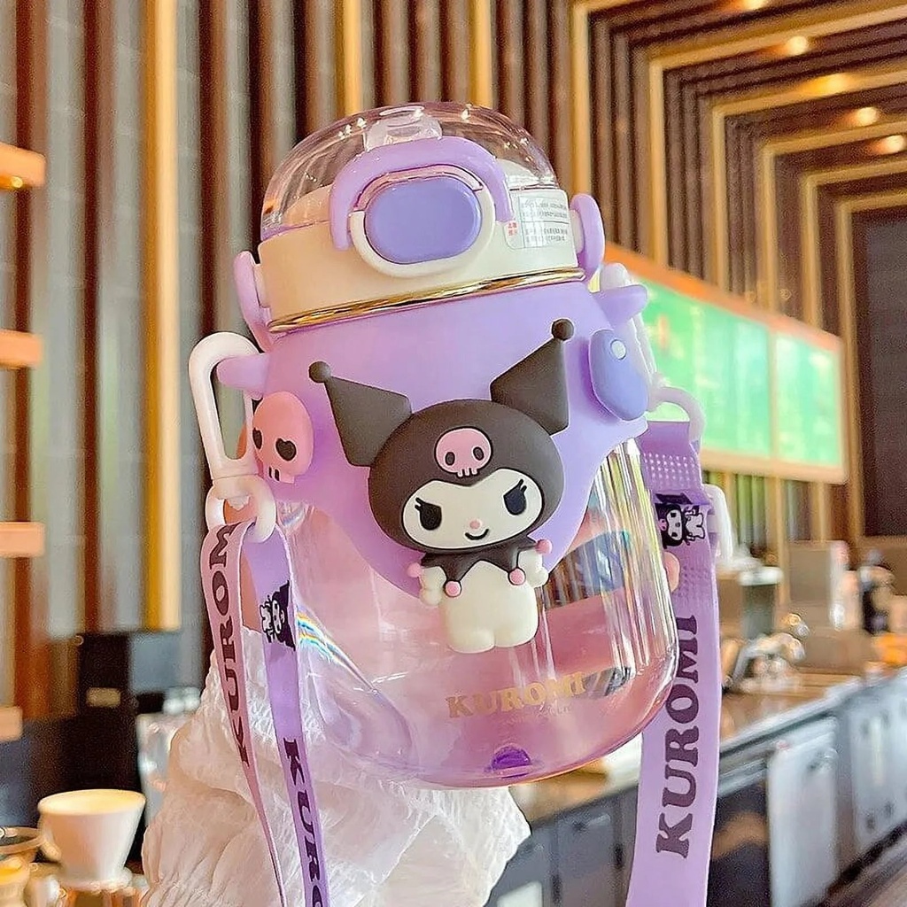 Sanrio My Melody Cinnamoroll Water Cup Straw Cup 820Ml Tritan Oblique Span High Value Anime Kawaii Summer Portable Children Gift