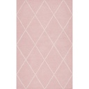 Nuloom Dotted Diamond Trellis Wool Area Rug, 5' X 8', Baby Pink