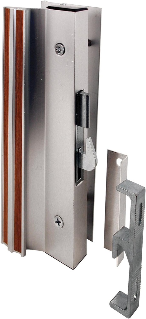 Prime-Line C 1000 Diecast Mill Finish, Sliding Patio Door Surface Mount Handle with Hook (Single Pack)