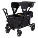 Baby Trend Expedition plus 2-In-1 Stroller Wagon, Solid Print Black