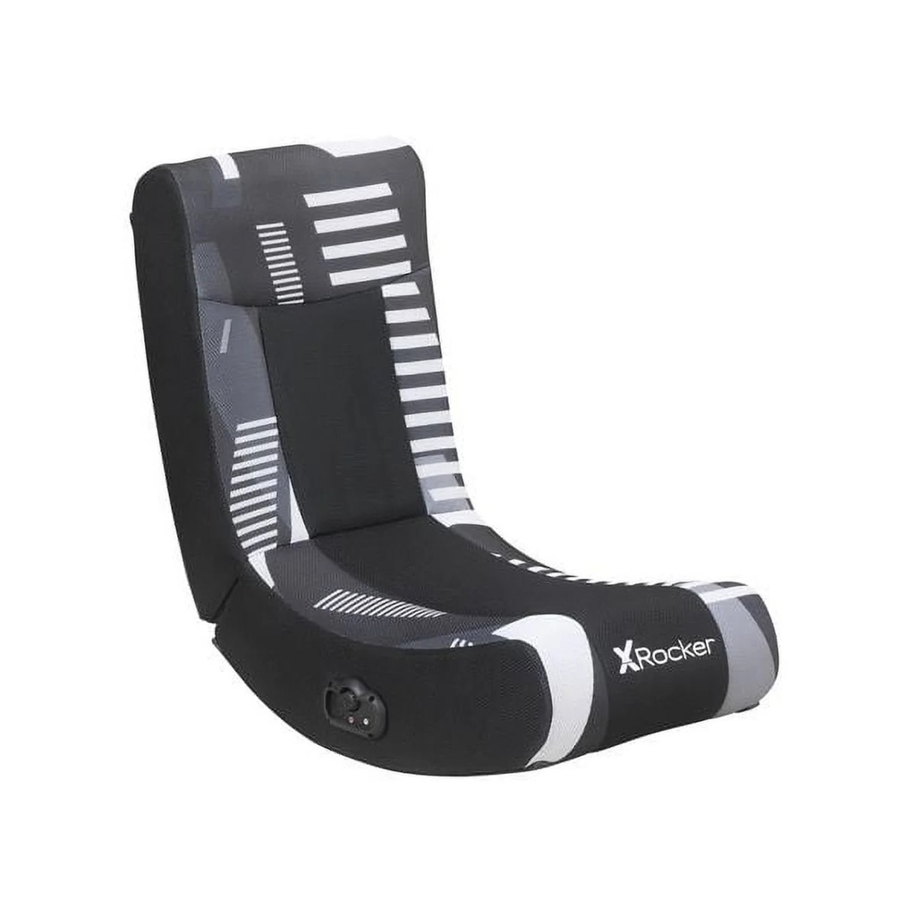 X Rocker Solo 2.0 Audio Floor Rocker Gaming Chair, Black Mesh 29.33" X 14.96" X 24.21"