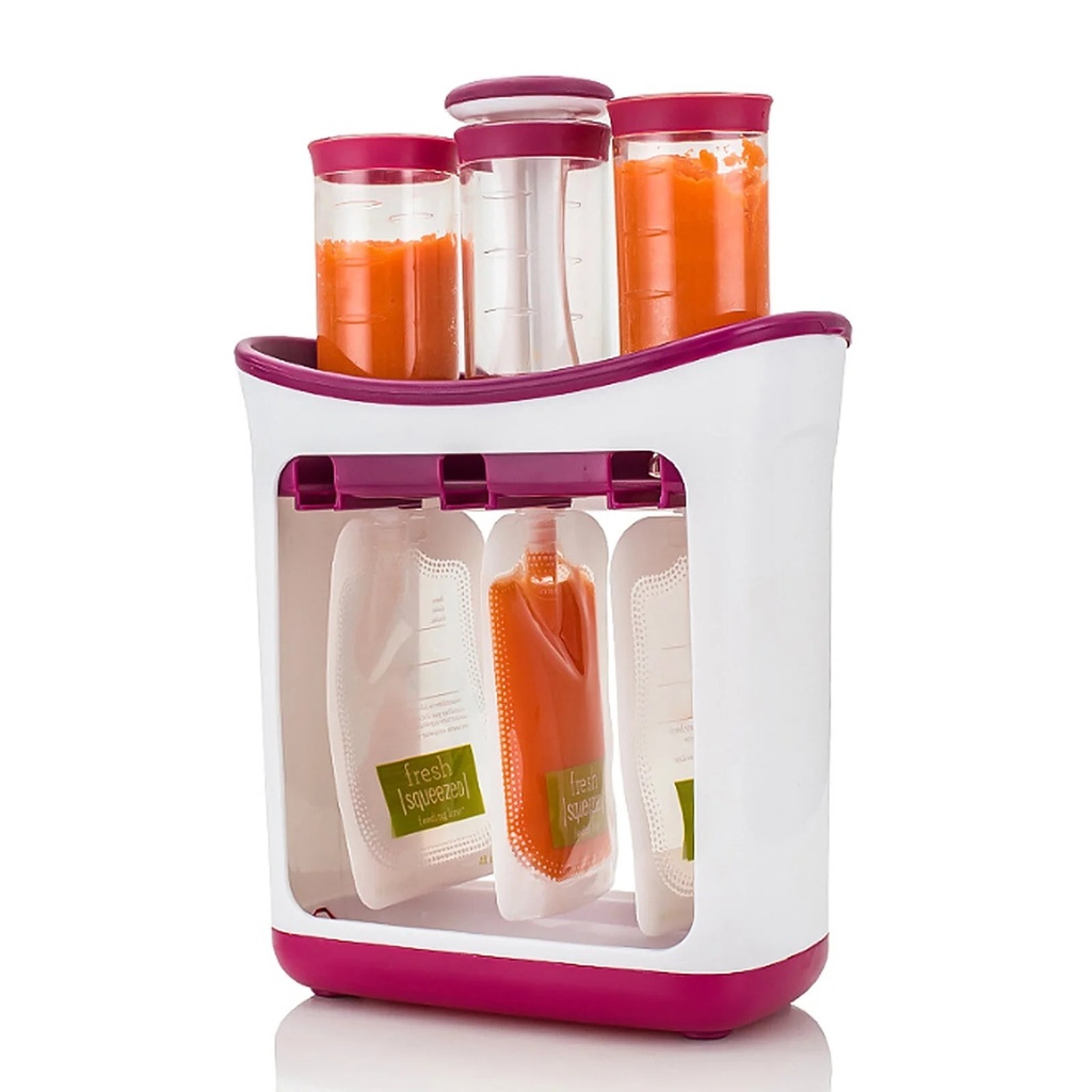 Leyeet Squeeze Station for Homemade Baby Food, Pouch Filling Station for Puree Food for Babies and Toddlers, Dishwasher Safe and Bpa-Free with 10 Storage Bags 8.26"X8.66"X3.54"