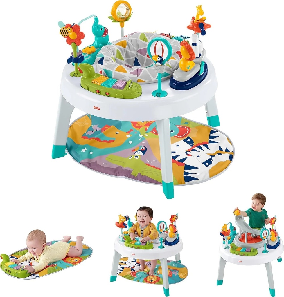 Fisher-Price 3-In-1 Sit-To-Stand Infant Activity Center and Toddler Play Table, Unisex