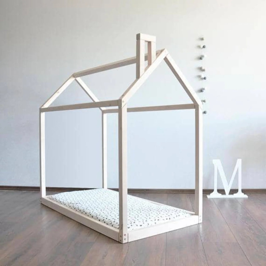 Custom Kids Furniture Sophia Toddler Floor Bed with Chimney