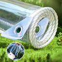 12'X16' Clear Tarps Heavy Duty PVC Vinyl,Thick Tarpaulin, Glass Tarpaulin with Metal Grommets, Protects against Water,Tear, Cold Weather Resistan（3.6 * 4.9M）