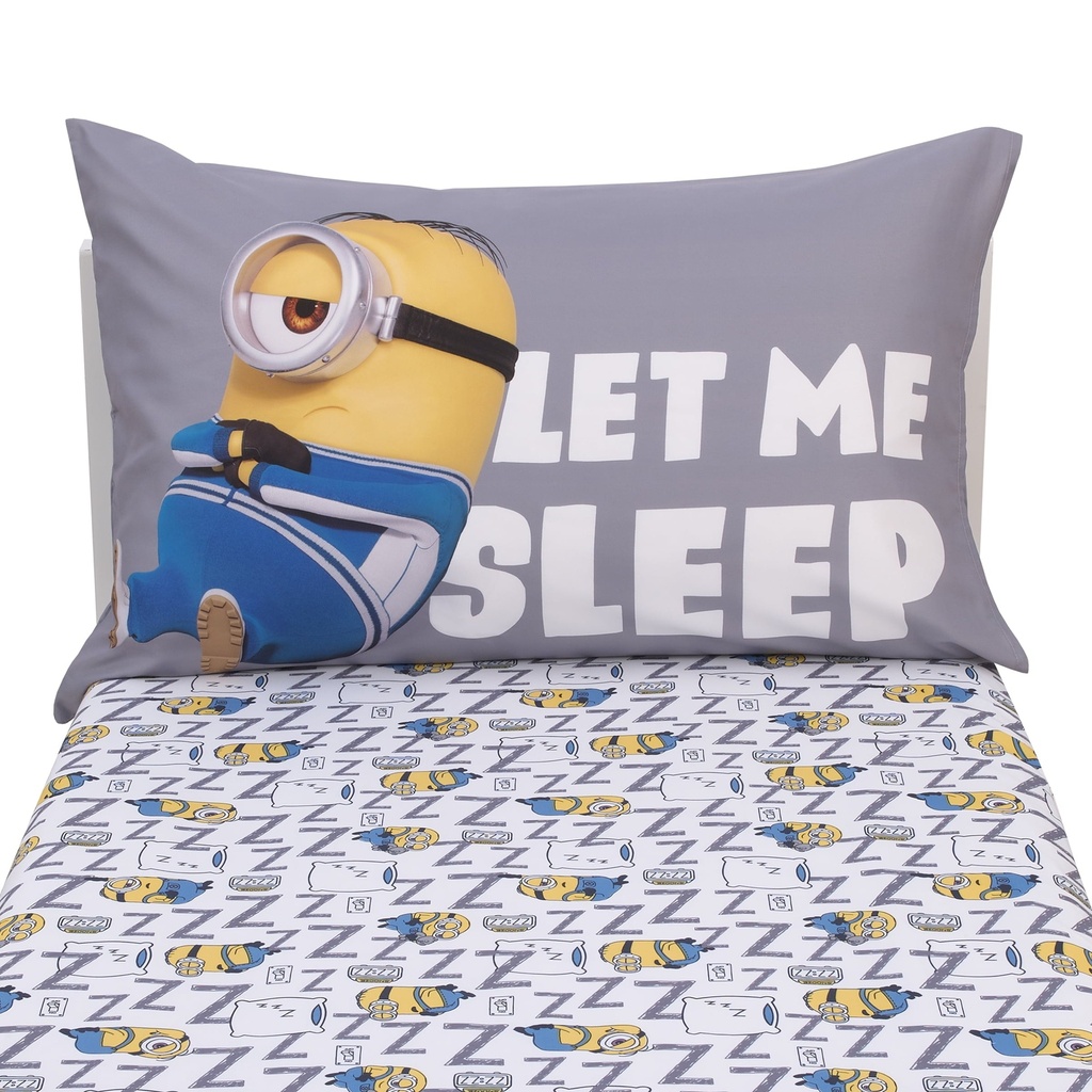 Illumination Lazy Minions Club 2 Piece Toddler Sheet Set