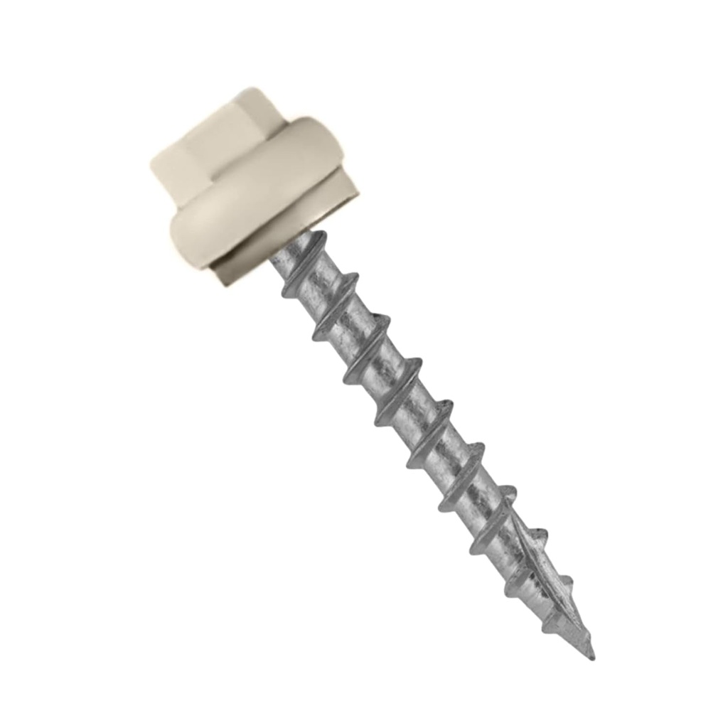 Long Life Metal Roofing Screws (1000 Count) (Multiple Colors, and Quantities) Metal to Wood and Metal to Metal, Domed Cap Head EPDM Washer, Free Hex Bit with Order (#12 Metal to Wood, Ash Grey, 1000)