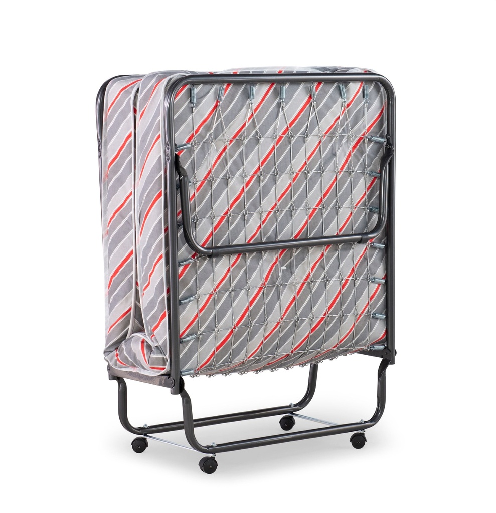 Linon Torino Folding Rollaway Guest Bed with 5" Innerspring Mattress, Cot