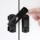 4 Packs Barn Door Latches，2.75” X 2.02” Black Stainless Steel Barn Gate Flip Door Latch Bi-Fold Door Lock,Sliding Door Antique Lock Gate Latches Wine Cabinet Closet Door Latches