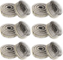Findmall 3600 Count 1-1/2-Inch X .090-Inch Ring Shank Stainless Steel Siding Nails 15-Degree Collated Wire Coil Siding Nails for Cement Board Siding or Fencing Applications