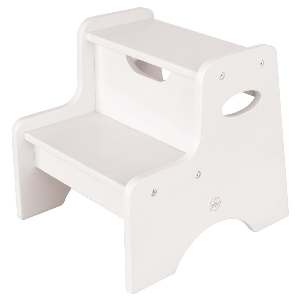 Kidkraft Wooden Two-Step Children'S Stool with Handles - White