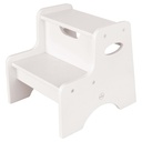 Kidkraft Wooden Two-Step Children'S Stool with Handles - White