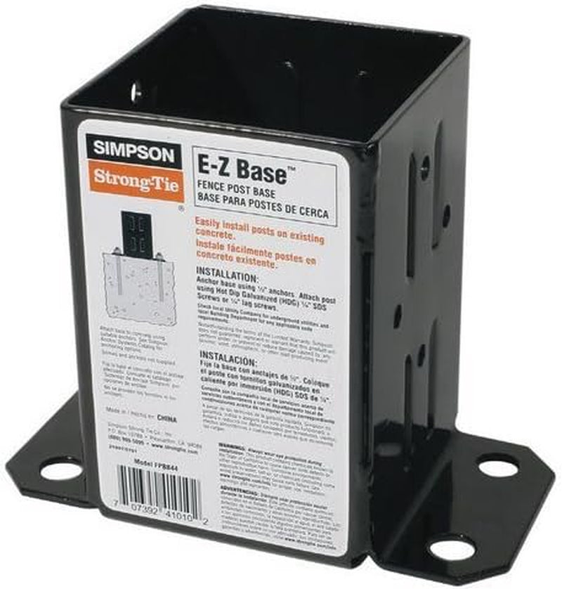 10 Pack Simpson Strong Tie FPBB44 E-Z Base 4X4 Post Base with Black Finish by Simpson Strong Tie