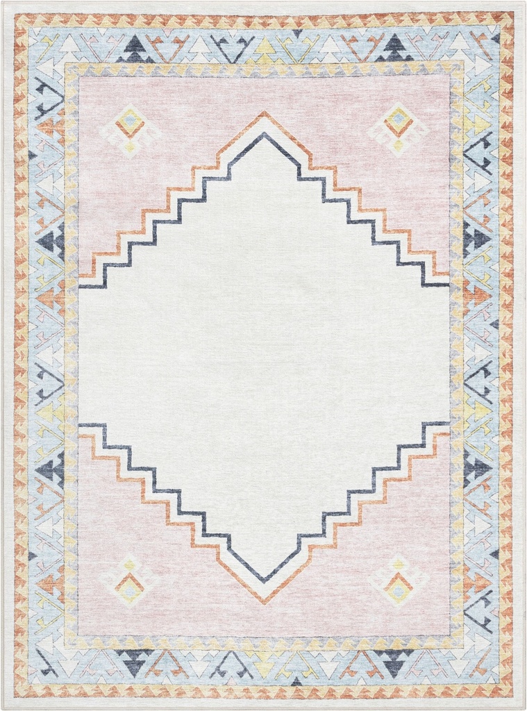 Well Woven Medallion Rug Pink Beige 3'3" X 5' Apollo Kids Collection