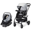 Safety 1St Grow and Go Sprint Modular Travel System Stroller with Rear-Facing Infant Car Seat, Whisper Grey, Toddler, Unisex