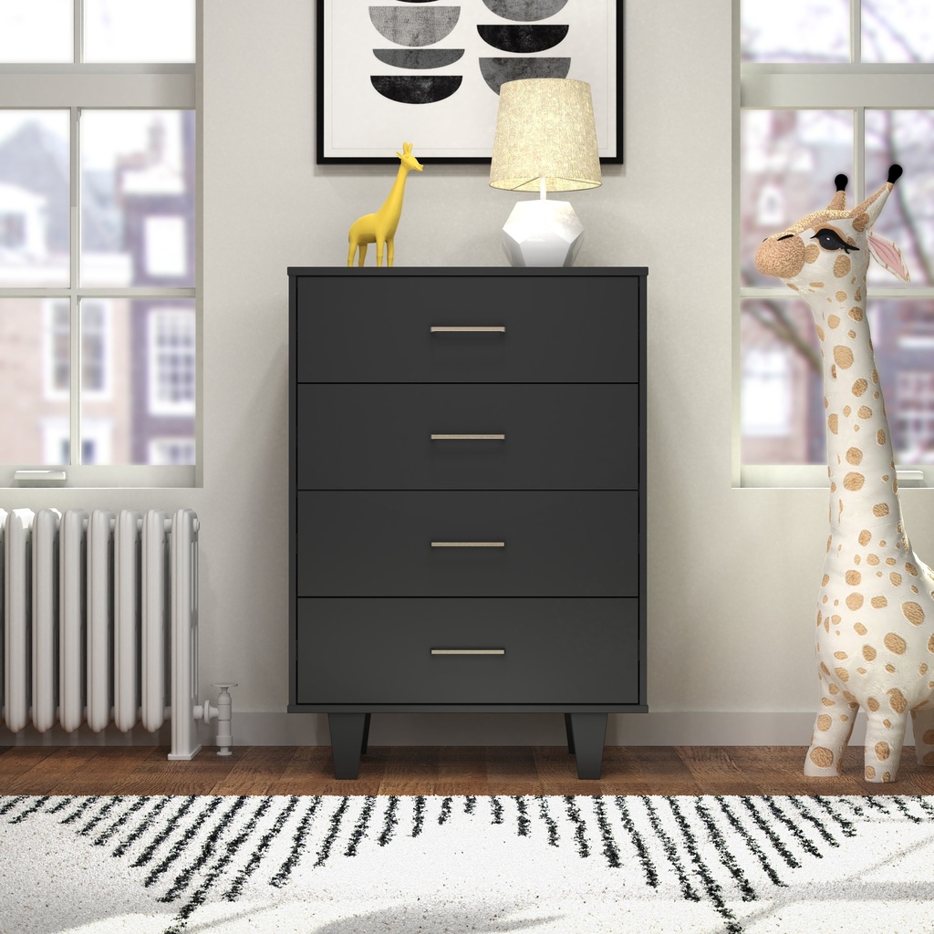 Child Craft Tremont 4 Drawer Chest, Ebony Black