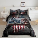 YST Stars and Stripes Gaming Quilted Duvet for Boys Twin Size,Teens Gamer Room Decor Game Controller Bedding Set,Kids Gamepad Comforter Set Man Retro Bedroom Decor