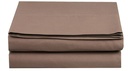 Elegant Comfort Set of 2 1500 TC Flat Sheet King Size Taupe