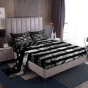 Camo American Flag Sheet Set Twin,Vintage Grey Black Army Camouflage Bed Sheets for Kids Boys Teens,Militarily Bedding Set,Geometric Star Stripe Flag Fitted Sheet + Flat Sheet + 1 Pillowcase