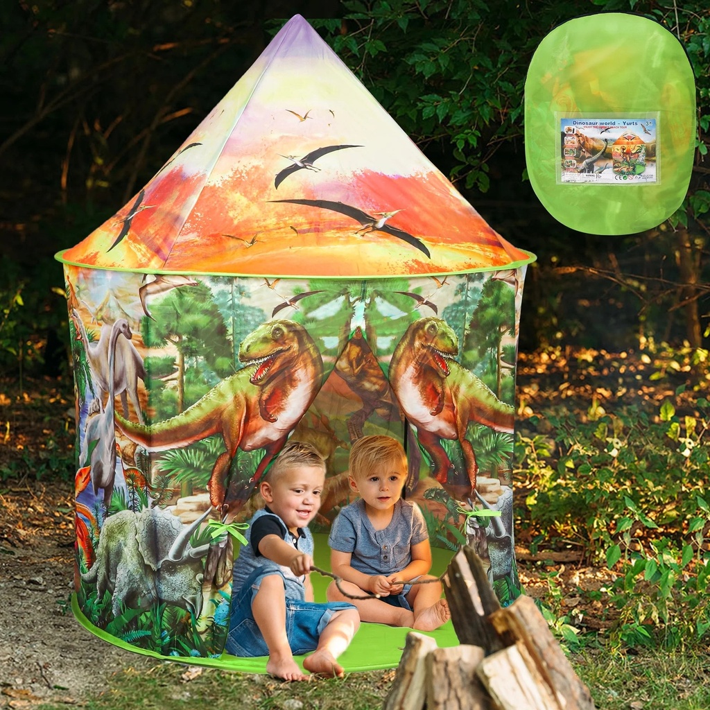 Hoperock Dinosaur Kids Play Tent, an Extraordinary Dinosaur Tent, Large Tent for Kids, Dinosaur Toys for Kids Girls & Boys, Kids Tent Indoor & Outdoor