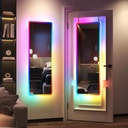 LVSOMT 47"X16" Full Length Mirror with Lights, Dimmable Brightness + Adjustable Speed, 14 Kinds RGB Color Changing Lighted Mirror, Wall Mount/Door Hanging Full Body Mirror