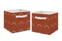 Diamond Tuft Orange Rust Arrow Fabric Storage Bin (Set of 2) by Sweet Jojo Designs