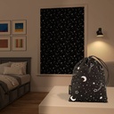 Sun Zero Lights Out Starry Night Portable Travel 100% Blackout Suction Cup Curtain Panel, 50"X78", Stars