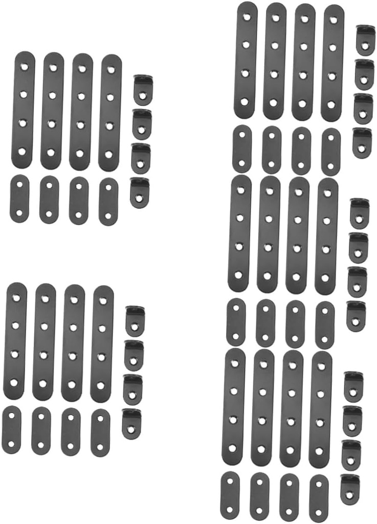 Mobestech 120 Pcs Angle Code Bracket Wall Hanging Shelf Corner Bracket Shelves Wall Mounted Small Shelf Bracket Black L Brackets L Brackets for Shelves Corner Brace L-Bracket Stainless Steel