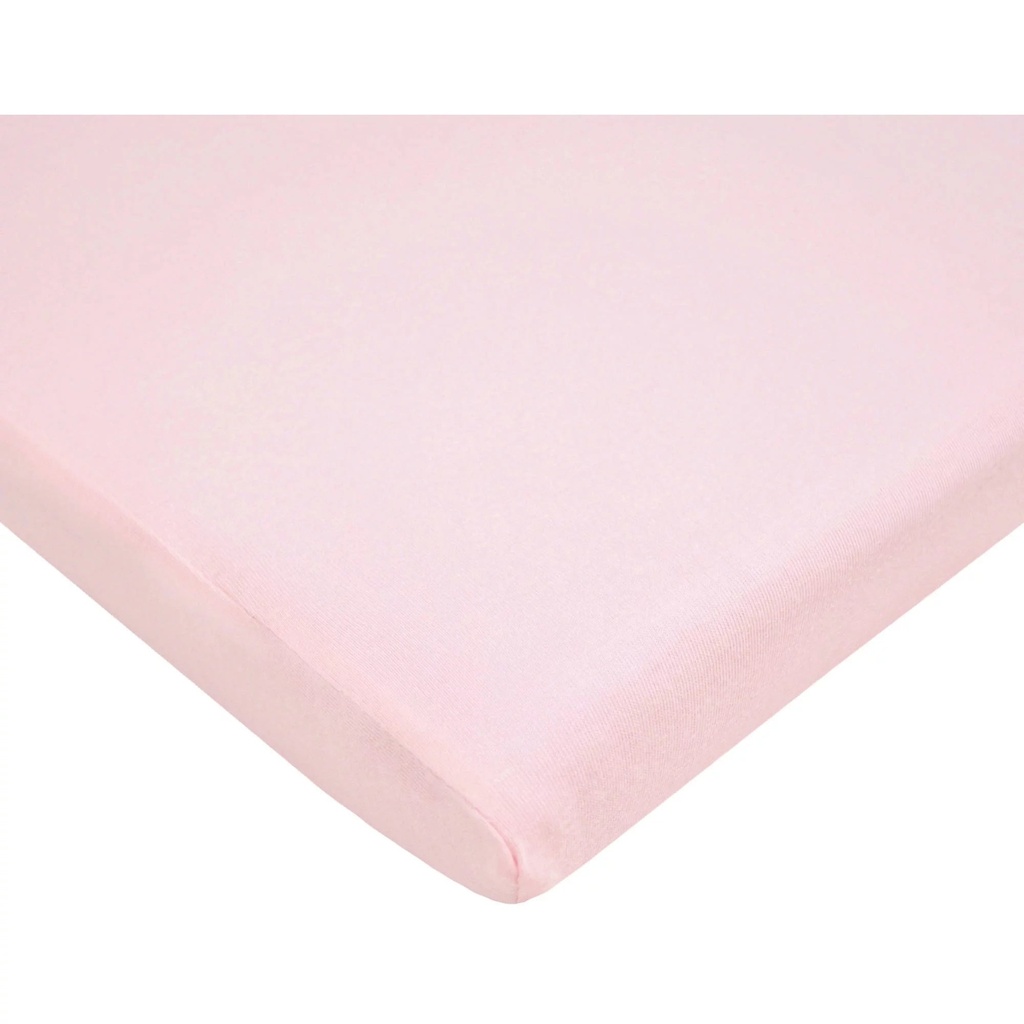 TL Care Supreme 100% Natural Cotton Jersey Knit Fitted Cradle Sheet, Pink, Soft Breathable, for Girls