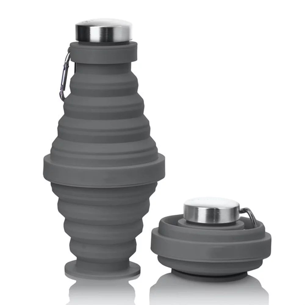 ALOHA Collapsible Water Bottle 23 Oz Lightweight, Reusable, BPA Free Silicone, Foldable Water Bottles for Travel, Gym, Camping, Hiking, Sports, Portable, Leak Proof