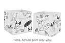 Fox Black and White Collection Foldable Fabric Storage Bins - Set of 2