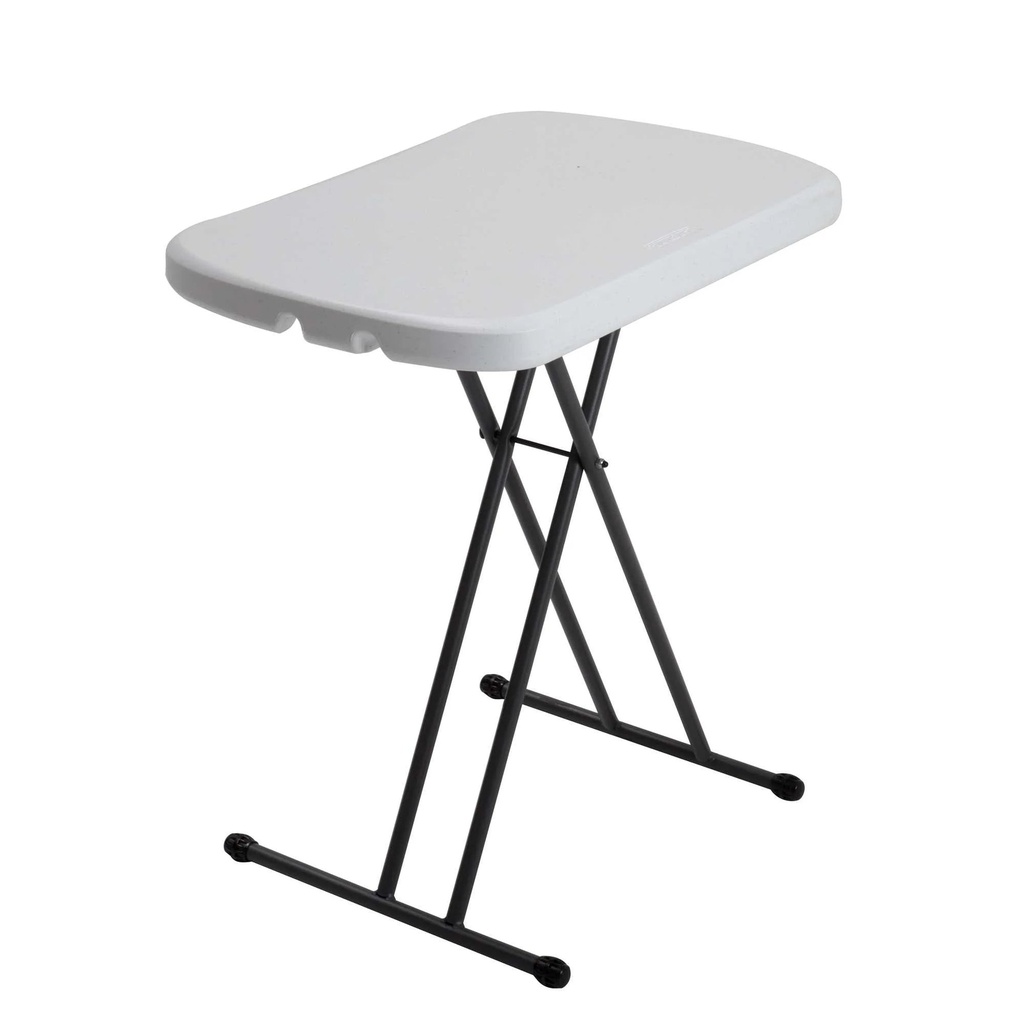 Lifetime 26 Inch Rectangle Personal Table, Indoor/Outdoor Light Commercial Grade, White Granite (80251)