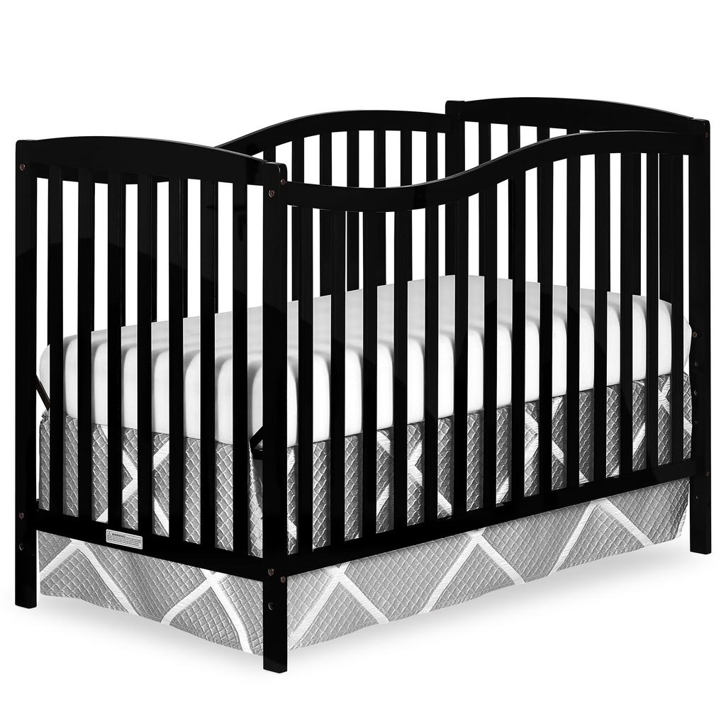Dream on Me Chelsea 5-In-1 Convertible Crib, JPMA Certified, Black