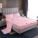 YST Kids Kawaii Rabbit Sheet Set Twin Easter Eggs Pink Bedding Set for Girls Cute Animal Bed Sheets Easter Gift,Cartoon Floral Botanical Fitted Sheet + Flat Sheet + 1 Pillow Case