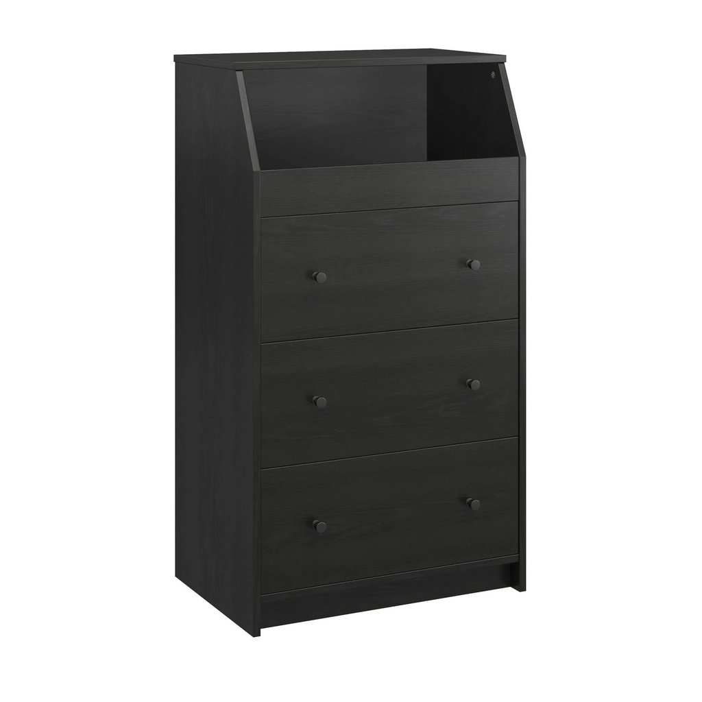 Ameriwood Home the Loft 3 Drawer Dresser, Black Oak