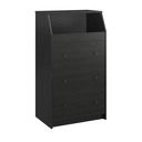 Ameriwood Home the Loft 3 Drawer Dresser, Black Oak