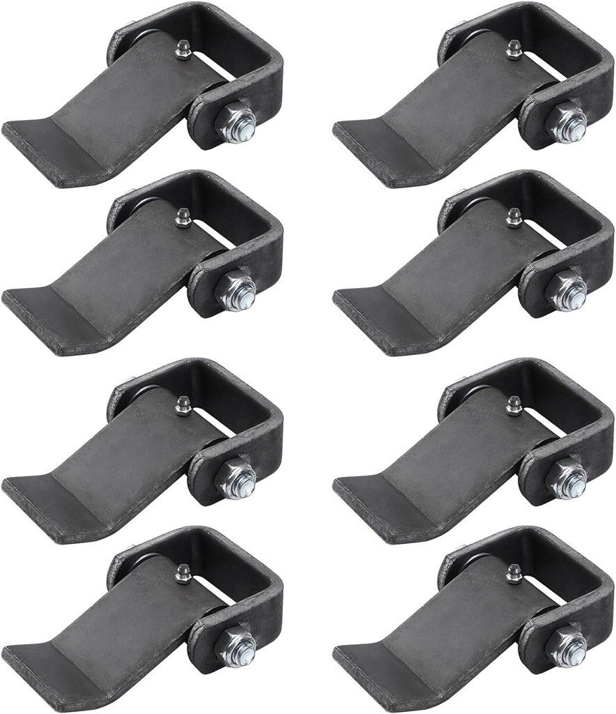 Weld on Hinges Heavy Duty Greaseable Dump Trailer Trucks Gate Door Tailgate Hinge, Strap Style Short Leaf, Pack of 8