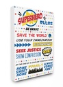The Kids Room by Stupell Comic Book Dots Super Hero Rules Typography Stretched Canvas Wall Art, 16 X 1.5 X 20