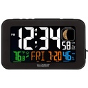 La Crosse Technology Corded Electric LED Black Atomic Alarm Clock with USB Charging Port, 617-1485B