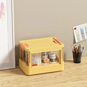 SPOORYYO Home Storage & Organisation Plastic Storage Bins for Closet Organizers and Storage, Folding Storage Box, Stackable Storage Bins with Open Front Door, Collapsible Storage Bins