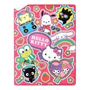 Hello Kitty & Friends Sticker Friends Kids Silk Touch Throw Blanket with Sherpa Reverse, 46 X 60 Inches Pink