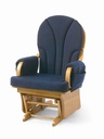 Foundations Lullaby Adult Glider Rocker, Navy and Natural