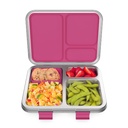 Bentgo Kids Stainless Steel Leak-Resistant Lunch Box - Bento-Style, 3 Compartments, and Bonus Silicone Container for Meals On-The-Go - Eco-Friendly, Dishwasher Safe, Bpa-Free (Fuchsia)