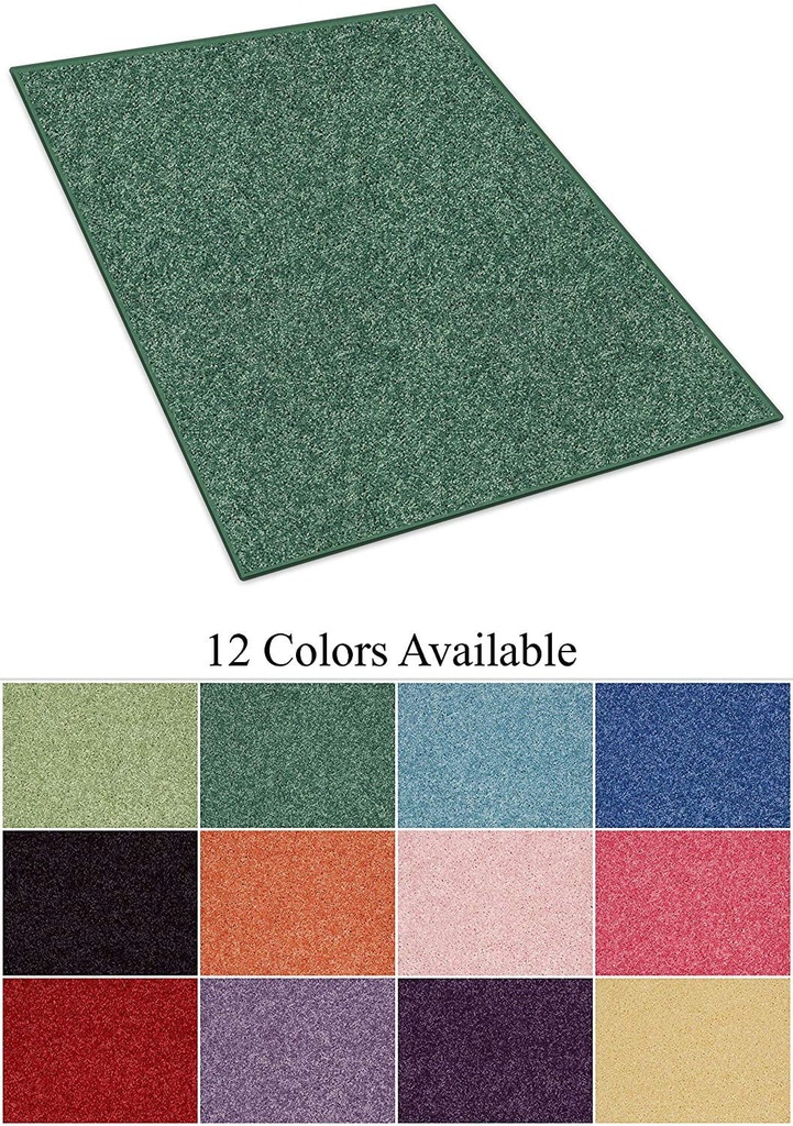 2' X 3' Soft and Colorful Cozy Rectangle Area Rugs Available in 12 Fun Bright and Bold Colors and Multiple Sizes (Color: Leap Frog Green)