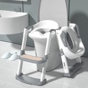 XJD Potty Training Toilet Seat for Toddlers,Kids Folding Potty Seat with Ladders Steps Stools,Grey