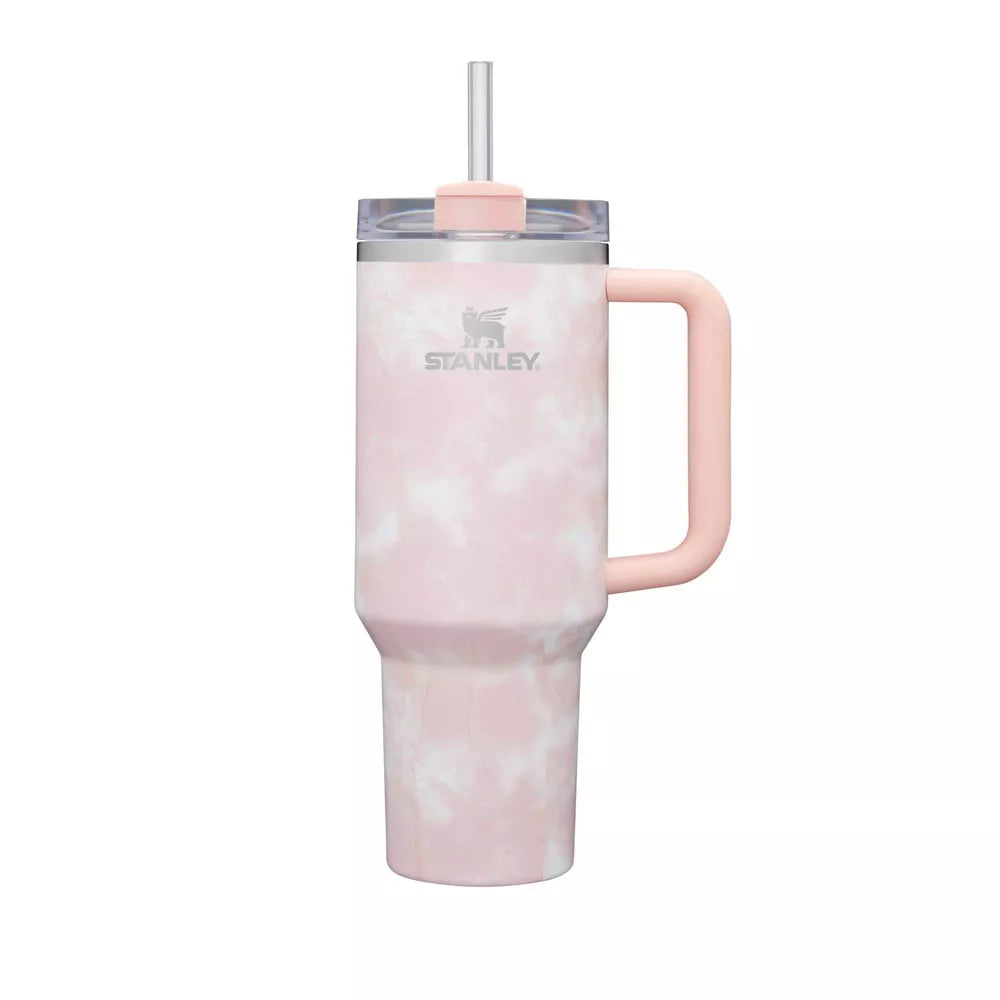 Stanley Quencher H2.0 40Oz Stainless Steel Tumbler Peach Tie Dye Limited Edition Color