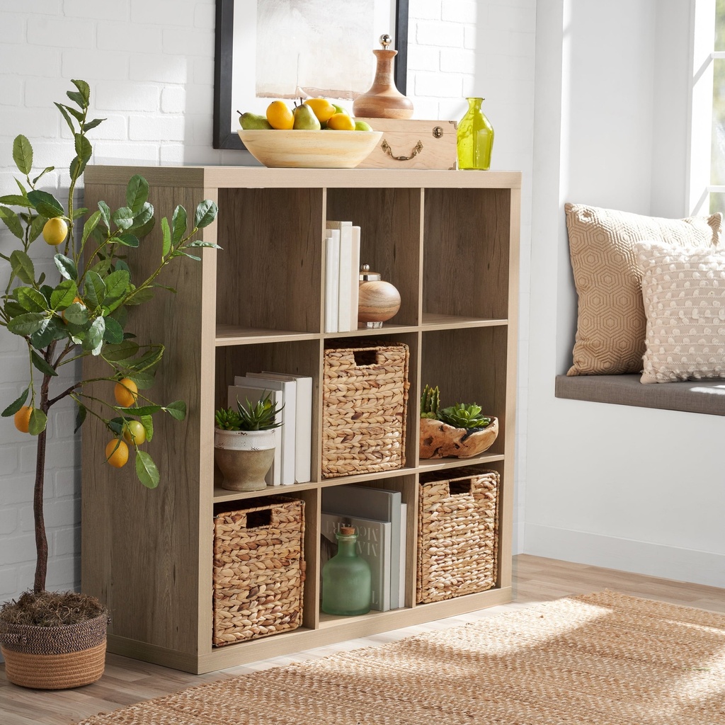 Better Homes & Gardens 9-Cube Storage Organizer, Natural