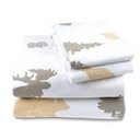 Jumpoff Jo - Queen Flannel Sheets Complete Set - Includes Flat Sheet/Fitted Bed Sheet/ 2 Pillow Cases, Warm and Cozy Winter Sheets - Woodland