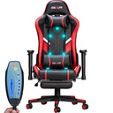 Douxlife Professional Full Body Massage Gaming Chair with Footrest, 175° Reclining, Ergonomic Racing High Back Home Office Computer Chair, Video Game Chair for Adluts Kids