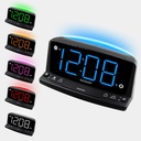 Sharp Digital Alarm Clock, Nightlight with 6 Selectable Colors- Easy to See Large Jumbo Numbers